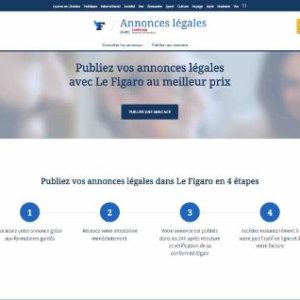 Le Figaro se lance dans les annonces légales