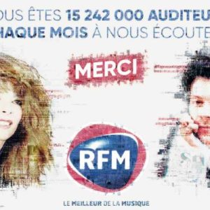 RFM : 5ème radio nationale avec plus de 15 millions d’auditeurs mensuels