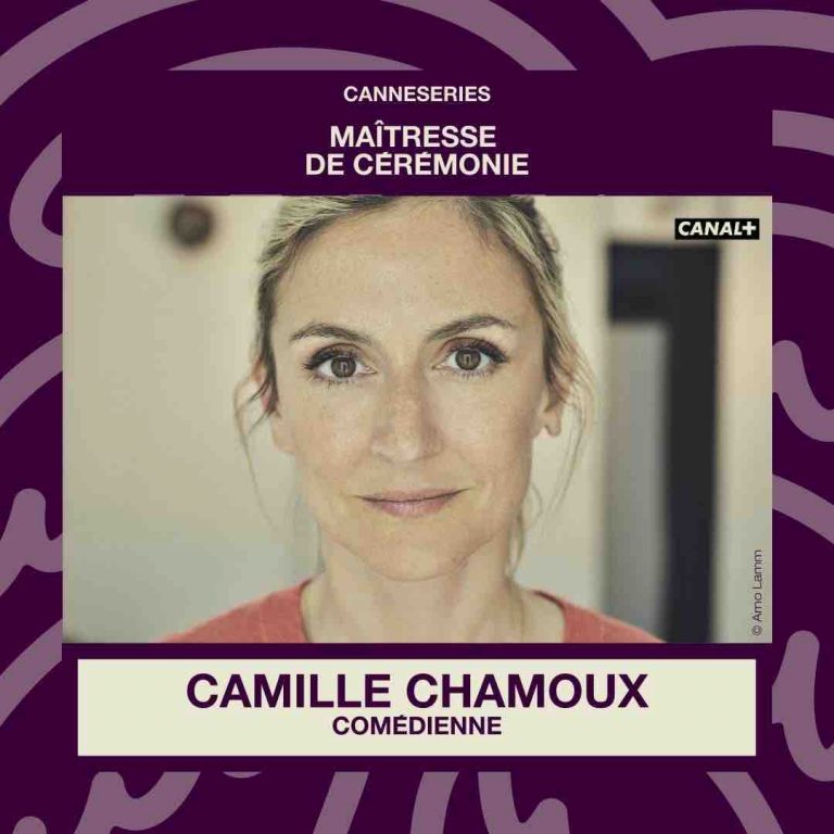 Camille Chamoux, maîtresse de cérémonie de la soirée d’ouverture de la saison 6 de CANNESERIES, diffusée en direct sur CANAL+ vendredi 14 avril