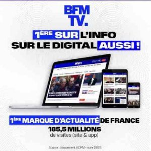 BFMTV.com 1ère marque d’actualité de France pour le 2ème mois consécutif