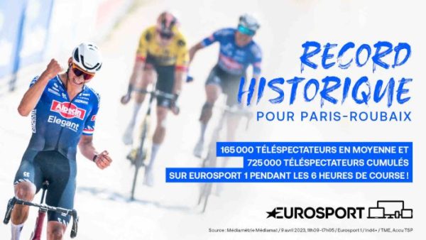 Eurosport/ cyclisme : record historique pour Paris-Roubaix dimanche