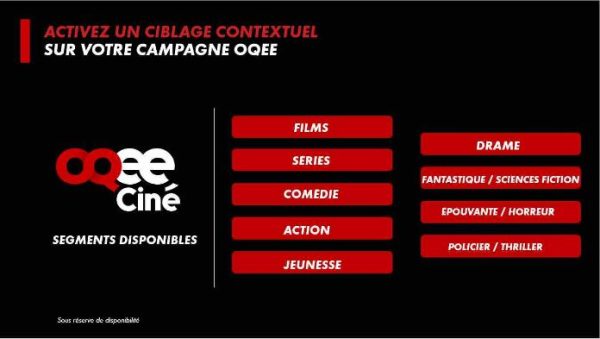 Canal+ Brand Solutions propose le ciblage contextuel sur son offre OQEE Ciné de Free