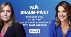 Europe 1 : Yaël Braun-Pivet invitée du «Grand Rendez-vous» du dimanche 7 mai 2023