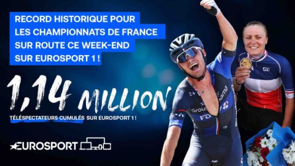 Eurosport : meilleure journée de l’année pour Eurosport 1 avec les Championnats de France sur route ce week-end