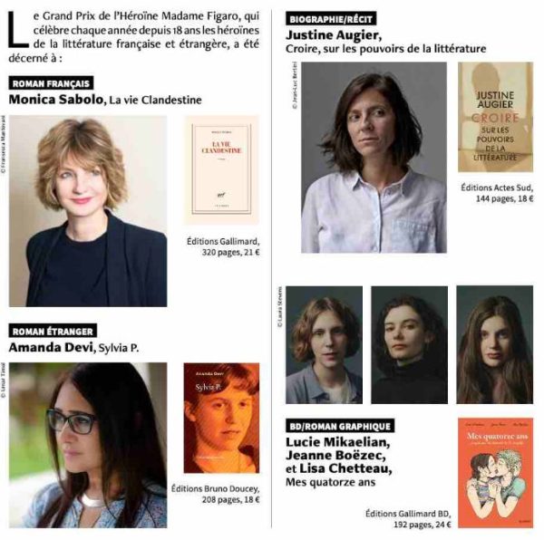 «Madame Figaro»: lauréates du Grand Prix de l’Héroïne 2023