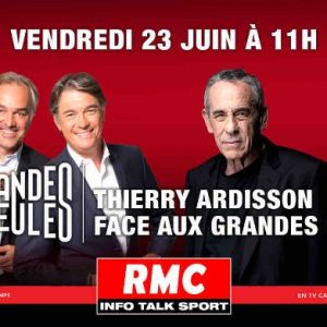 RMC : Thierry Ardisson invité des «GG» vendredi