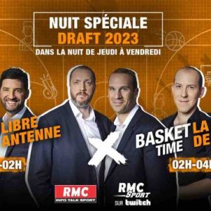 RMC : dispositif spécial draft NBA 2023 dans la nuit du 22 au 23 juin