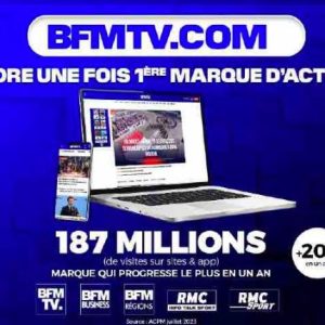 BFMTV, 1ère marque d’actualité et 1er site d’actualité en juillet 2023