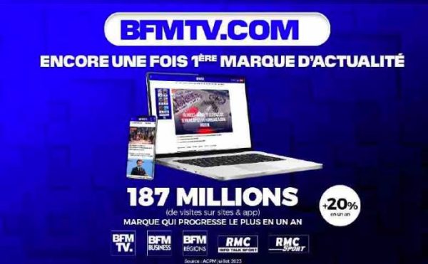 BFMTV, 1ère marque d’actualité et 1er site d’actualité en juillet 2023