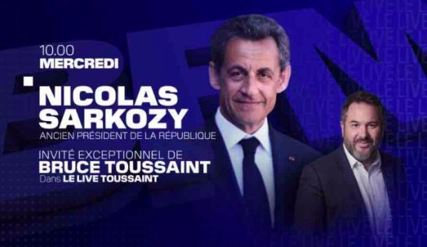 BFMTV : Nicolas Sarkozy invité du «Live Toussaint» ce mercredi