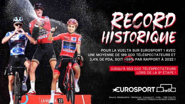 Eurosport/ cyclisme : records historiques pour la Vuelta 2023