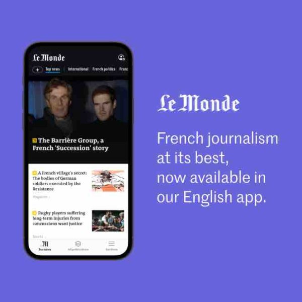 «Le Monde» lance «Le Monde in English» dans son application