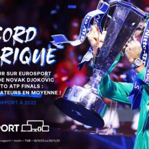 Eurosport/ audiences: nouveau record historique pour l’ATP Tour avec la finale des Nitto ATP Finals
