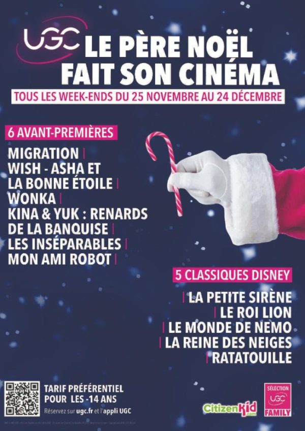 Le Père Noël fait son cinéma chez UGC