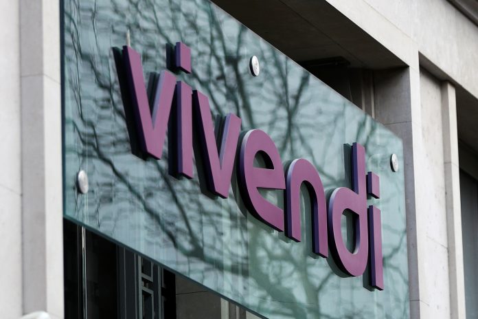 Le logo de Vivendi est visible à Paris