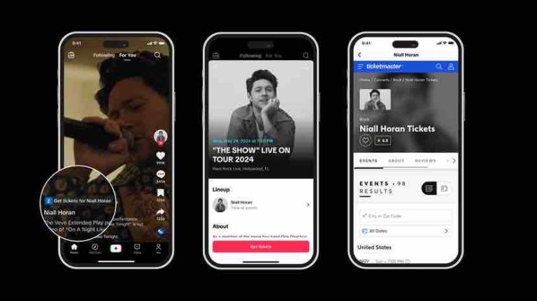 TikTok partenaire de Ticketmaster :  l’achat de billets de concerts accessible via l’application