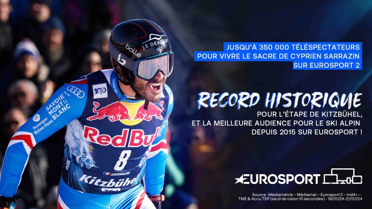Eurosport/ ski alpin : record historique pour la descente de Kitzbühel et le sacre de Cyprien Sarrazin