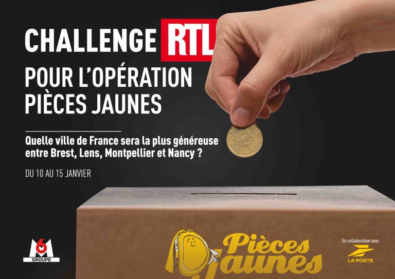 RTL lance le Challenge RTL pour l’Opération Pièces Jaunes