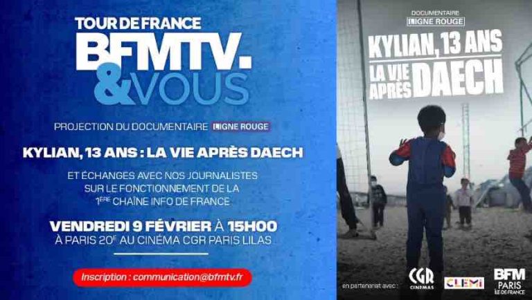 «Tour de France BFMTV & Vous» fait escale à Paris avec le long format «Kylian, 13 ans : la vie après Daech» le 9 février