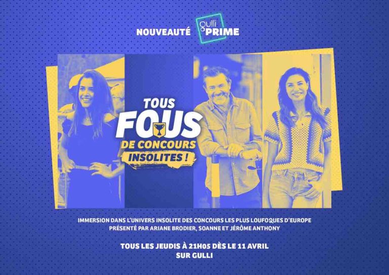 Gulli : Ariane Brodier, Jérôme Anthony et SoAnne présentent «Tous fous de concours insolites!» dès le jeudi 11 avril sur Gulli PRIME
