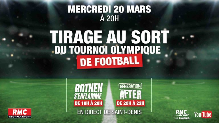 RMC en direct du siège du Comité d’Organisation de Paris 2024 pour le tirage au sort du tournoi de football