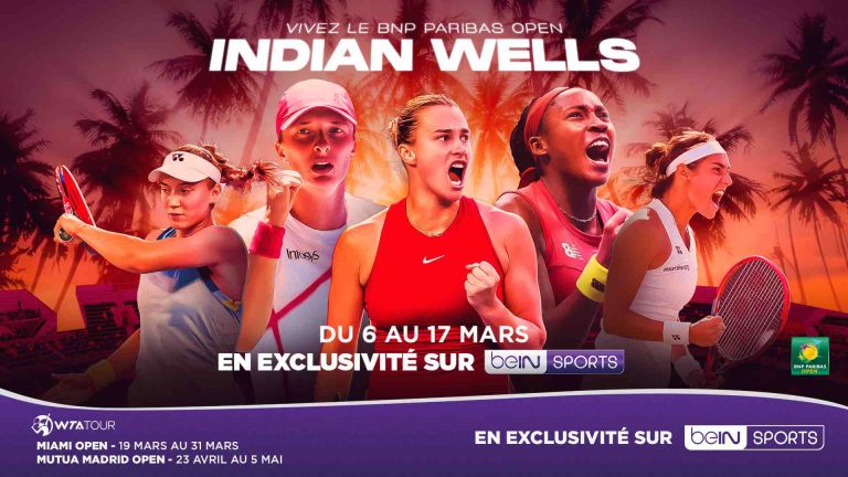 beIN SPORTS/ tennis : WTA 1000 d’Indian Wells en direct dès le 6 mars