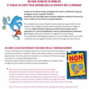 Bayard Jeunesse s’engage contre le cyberharcelement avec le gouvernement