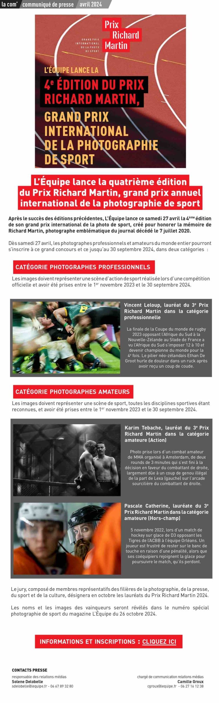 L’Équipe lance la 4ème édition du Prix Richard Martin