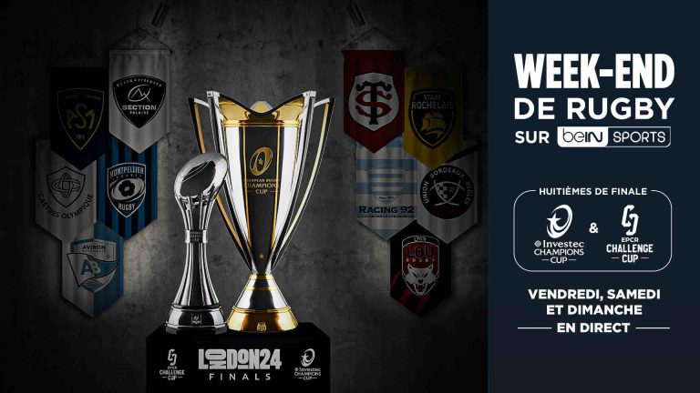 beIN SPORTS/ rugby: huitièmes de finale de l’INVESTEC Champions Cup et de l’EPCR Challenge Cup les 5, 6 et 7 avril