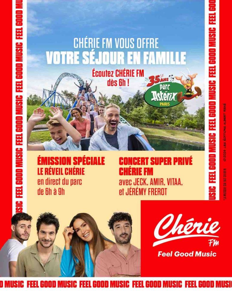 Chérie FM s’installe au Parc Astérix le 24 mai