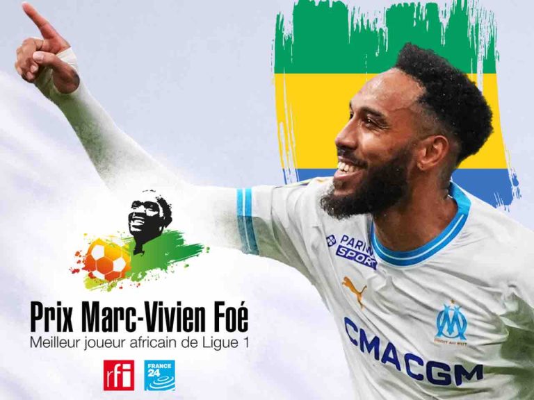 Pierre-Emerick AUBAMEYANG remporte le Prix Marc-Vivien Foé RFI – FRANCE 24 du meilleur joueur africain de Ligue 1