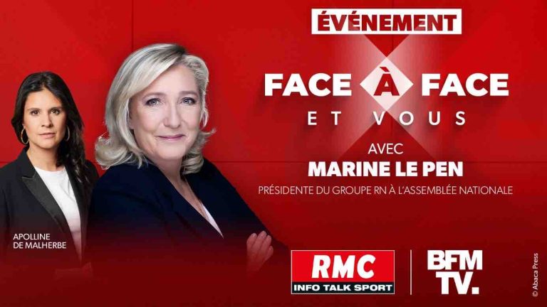 RMC : Marine Le Pen invitée du nouveau rendez-vous «Face à Face et Vous» ce lundi 6 mai