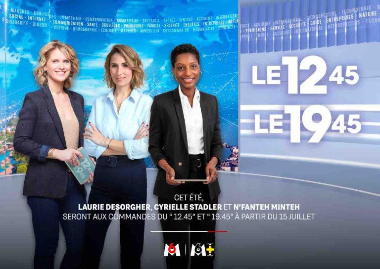 M6 : Laurie Desorgher, Cyrielle Stadler et N’Fanteh Minteh aux commandes du «12.45» et «19.45» cet été