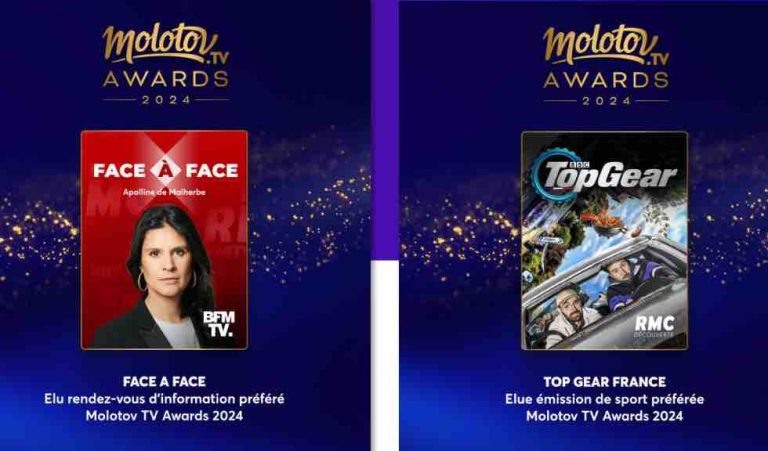 BFMTV, RMC & RMC Découverte lauréates aux Molotov TV Awards 2024