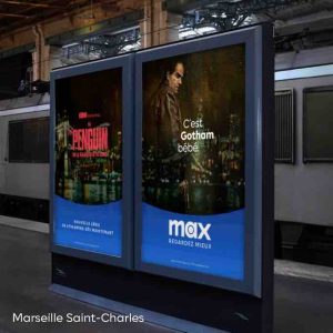 Gotham s’invite dans les gares françaises avec la campagne alternative de «The Penguin» pour Max 
