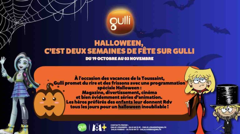 Gulli : programmation spéciale Halloween du 19 octobre au 3 novembre 2024