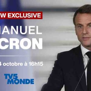 Interview exclusive d’Emmanuel Macron sur TV5MONDE, RFI et France 24 ce vendredi 4 octobre