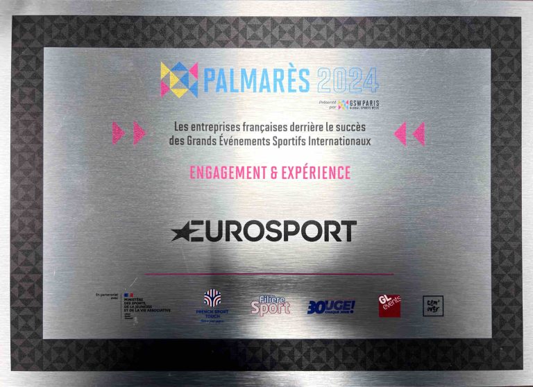 Eurosport lauréat du Palmarès 2024 de la Global Sport Week pour sa couverture des Jeux Olympiques de Paris 2024