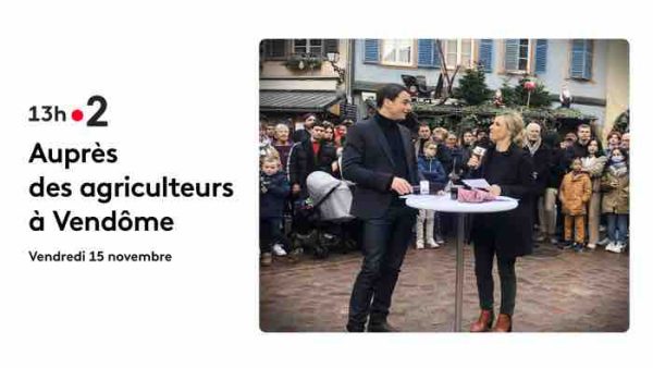 France 2 : le Journal de 13h en direct de Vendôme vendredi 15 novembre