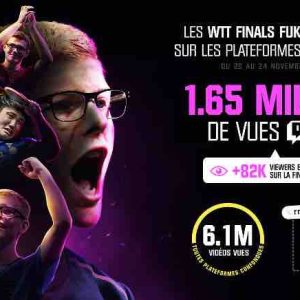 RMC : 1,65 million de vues sur les chaînes Twitch et Youtube pour les WTT Finals Fukuoka 2024