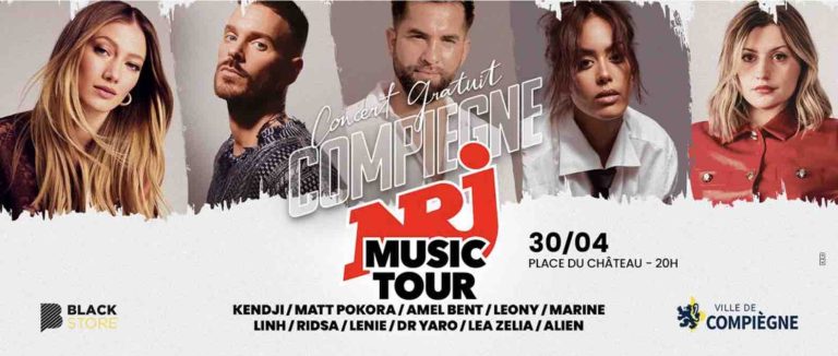 Le NRJ Music Tour s’installe à Compiègne le mercredi 30 avril