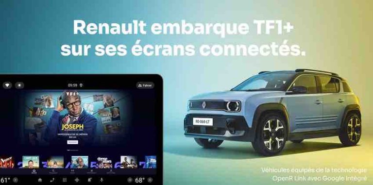 Renault embarque l’application TF1+ dans les véhicules équipés de la technologie OpenR Link avec Google intégré
