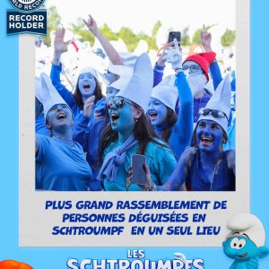 Rassemblement de Schtroumpfs: Landerneau décroche le record du monde !