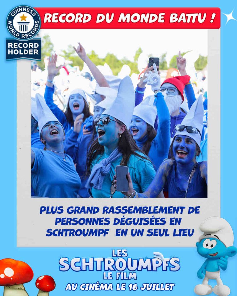 Rassemblement de Schtroumpfs: Landerneau décroche le record du monde !