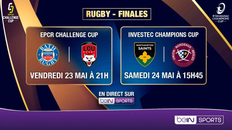 beIN SPORTS/ Rugby: les finales de l’EPCR Challenge Cup et de l’Investec Champions Cup les 23 et 24 mai