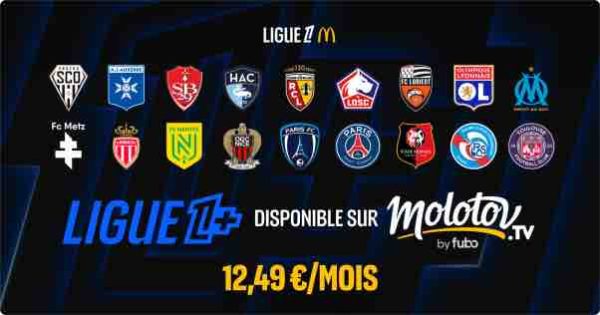 Ligue 1+ arrive sur Molotov