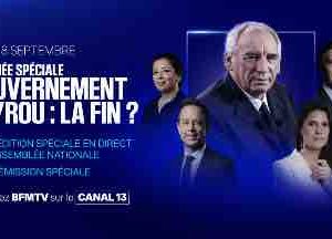 BFMTV : dispositif spécial «Gouvernement Bayrou : la fin ?» lundi 8 septembre