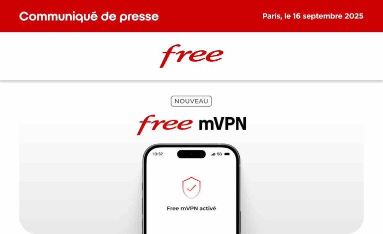 Free innove avec mVPN, le 1er VPN intégré à un réseau mobile inclus pour ses abonnés 4G/5G