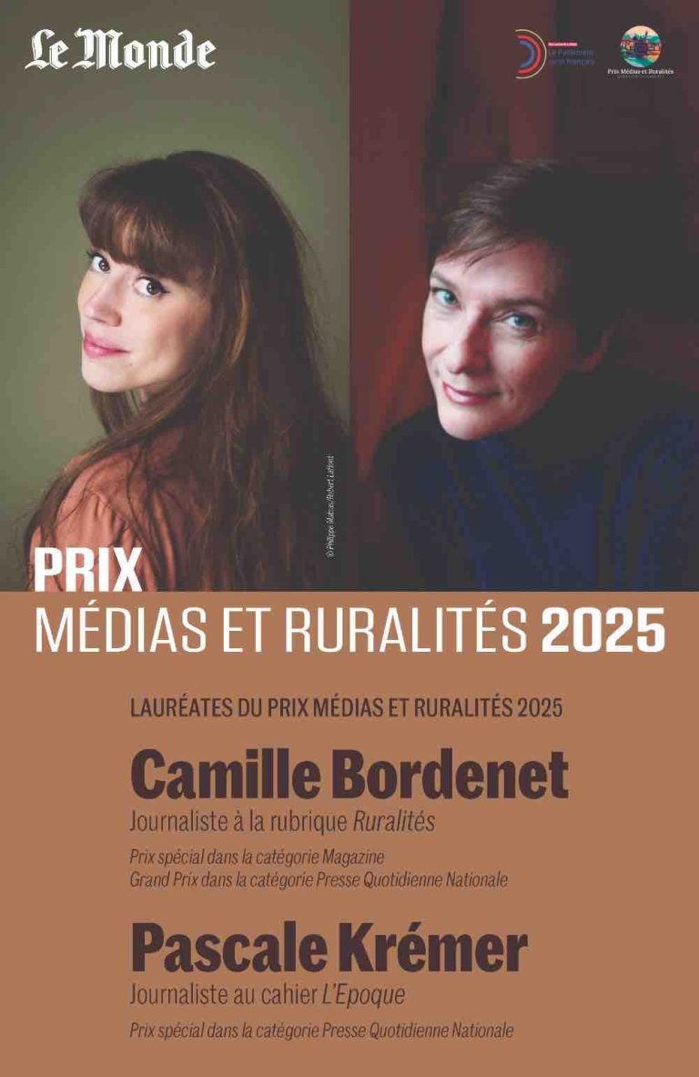 Deux journalistes du «Monde» distinguées par le Prix Médias et Ruralités