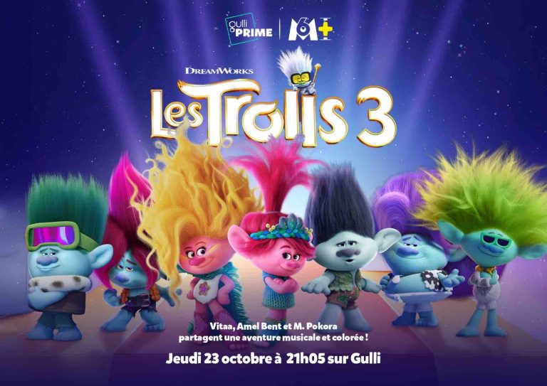 Gulli / «Les Trolls 3»: Vitaa, Amel Bent et M. Pokora partagent une aventure musicale et colorée le 23 octobre